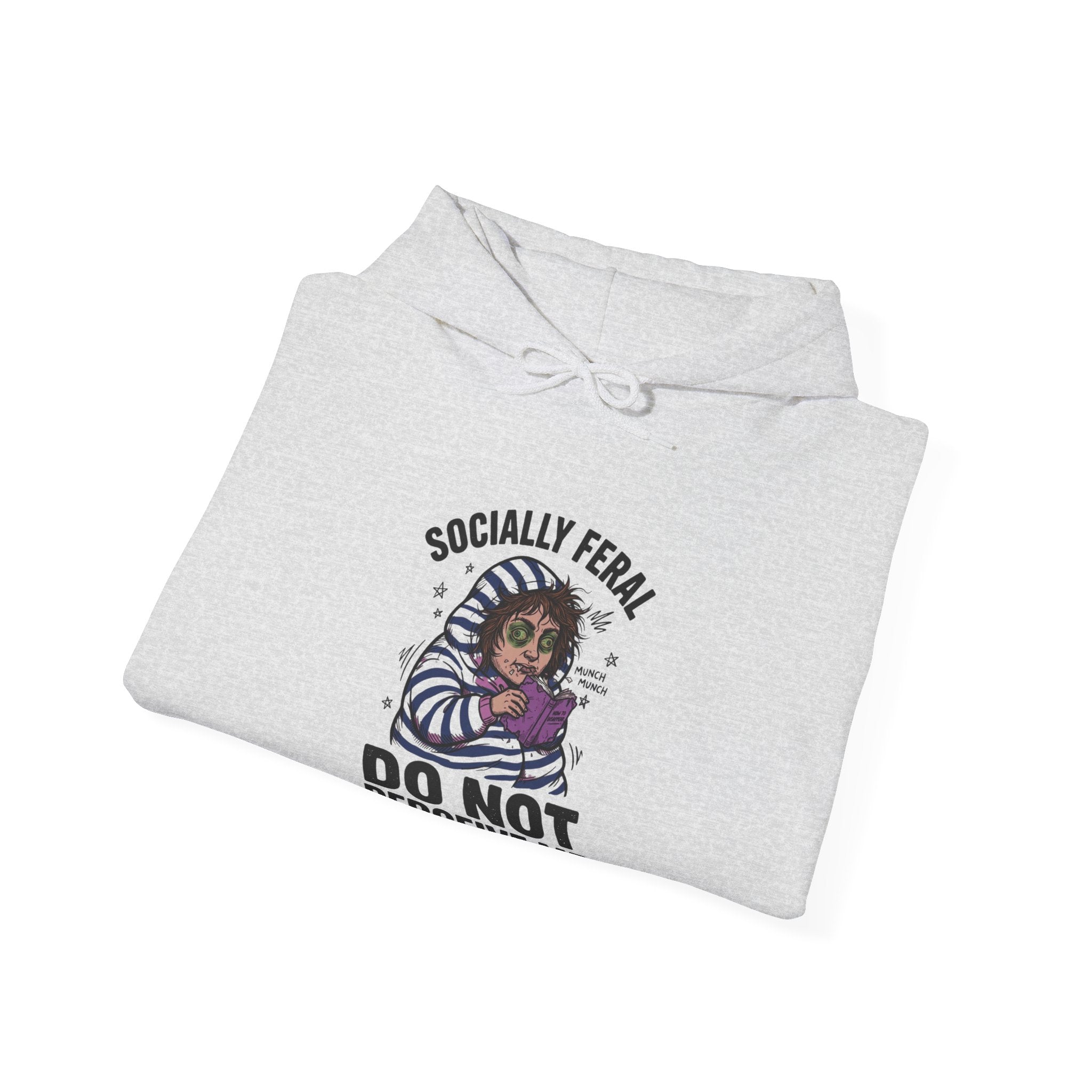 Socially Feral Cat Hoodie | Feral Era, Vintage Mascot Distressed Lettering