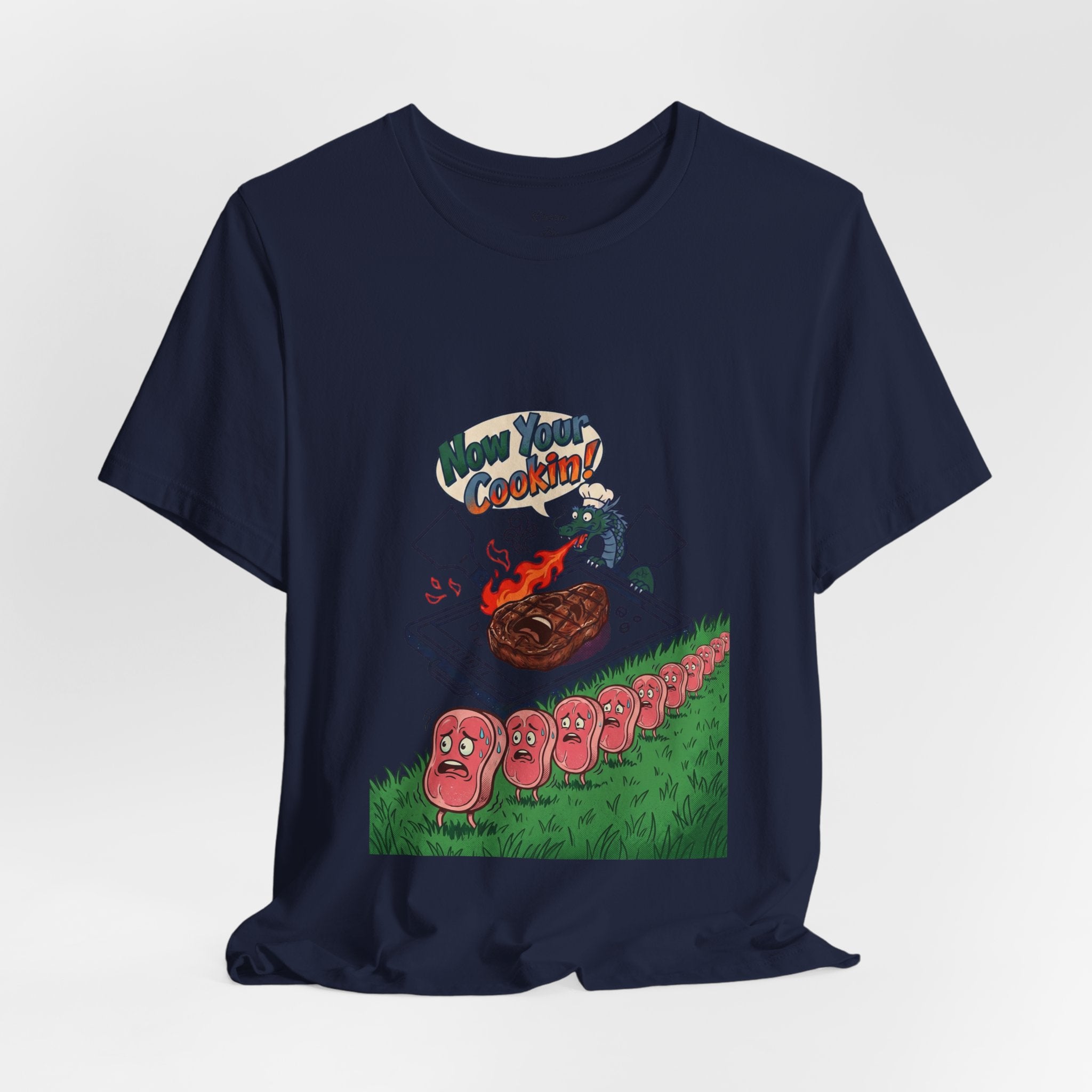 Kawaii Retro Cooking Manga Graphic Tee | Japanese Streetwear, Cherry Blossom Motif