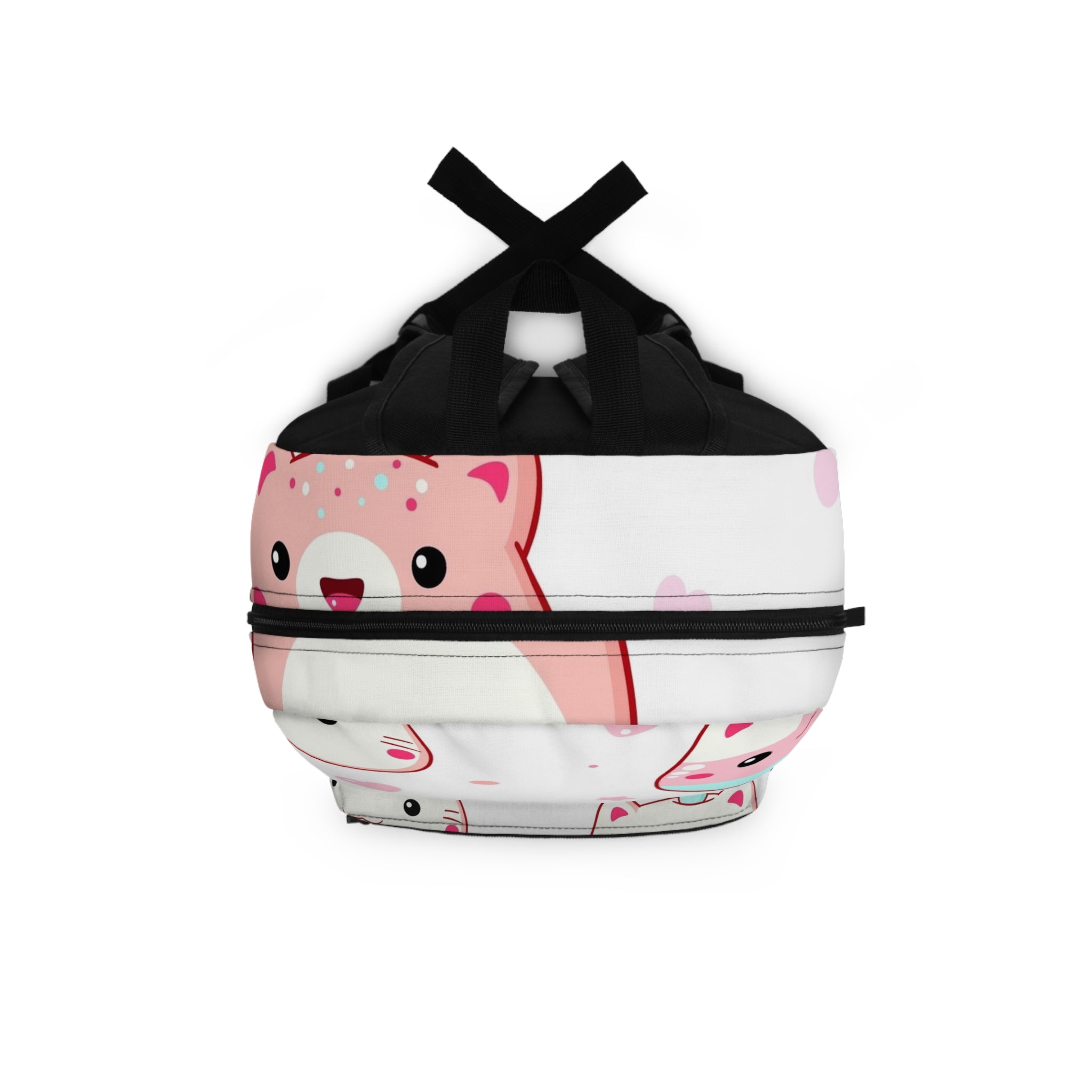 Kawaii Cat Donut Backpack - Cute Pink Kids School Bag