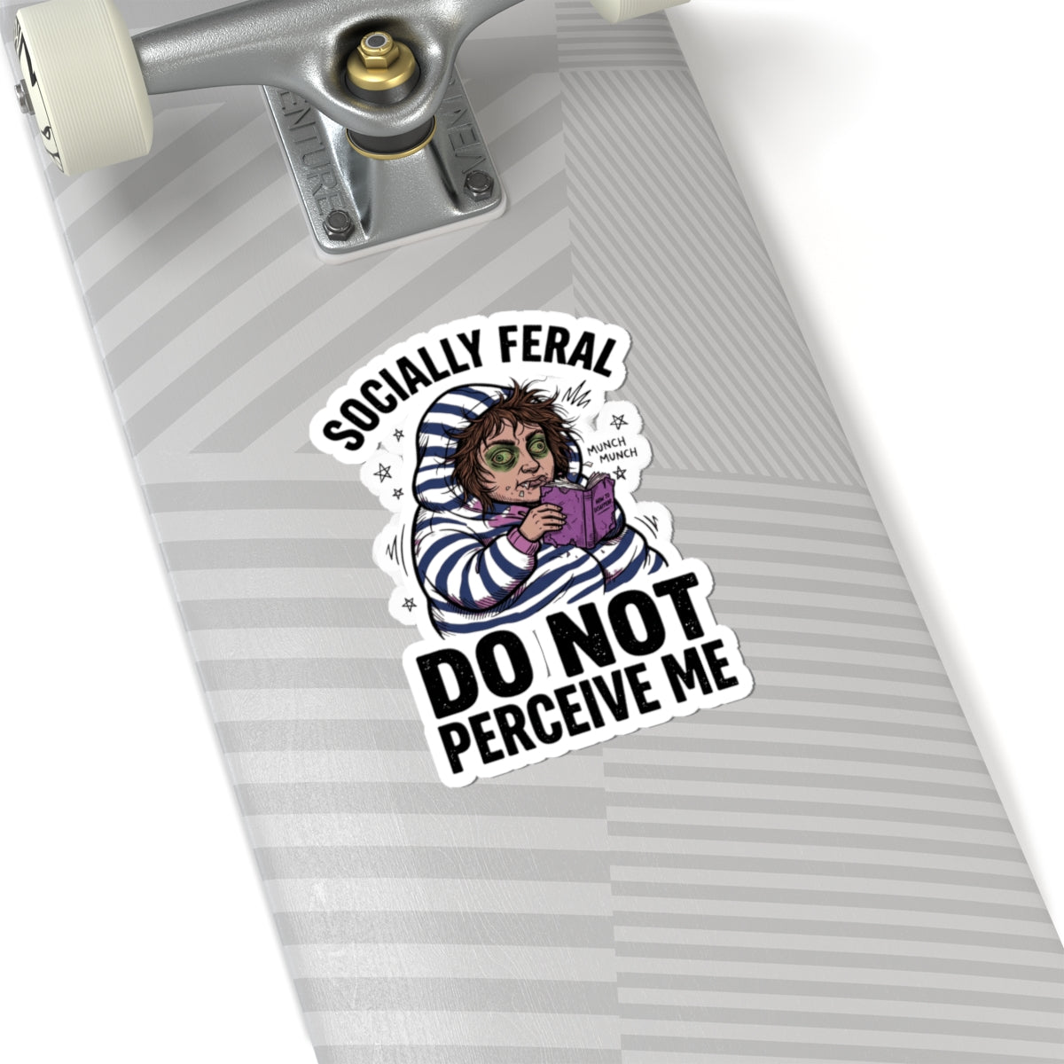 Socially Feral Do Not Perceive Me Sticker | Feral Era, Funny Raccoon-style Sticker