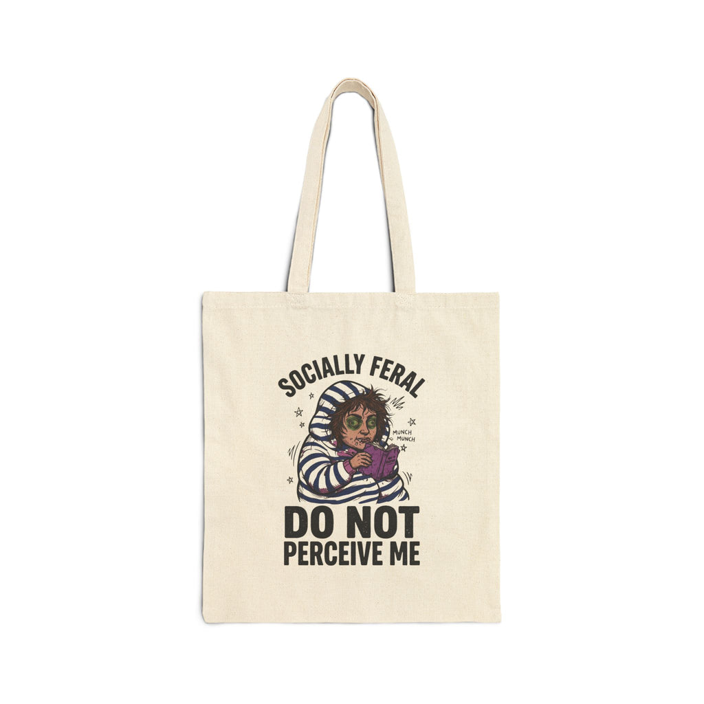 Socially Feral Raccoon Graphic Tote, Feral Era Vintage Mascot | Cute But Feral