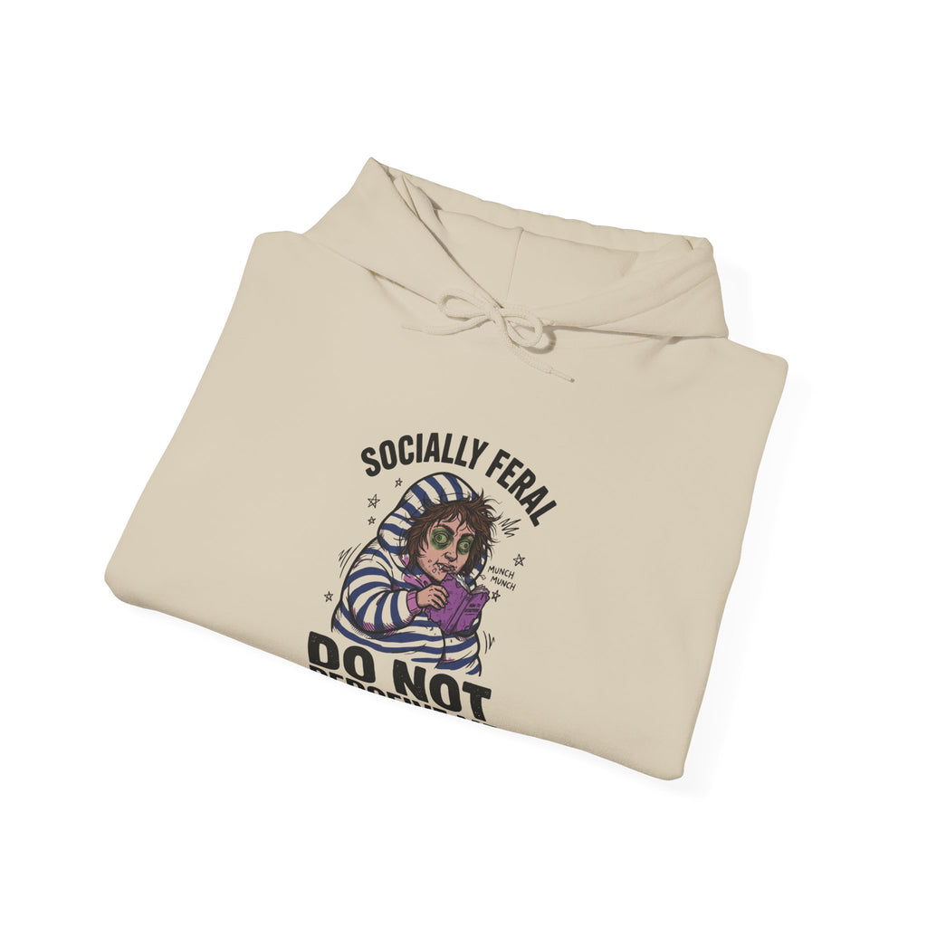 Socially Feral Cat Hoodie | Feral Era, Vintage Mascot Distressed Lettering