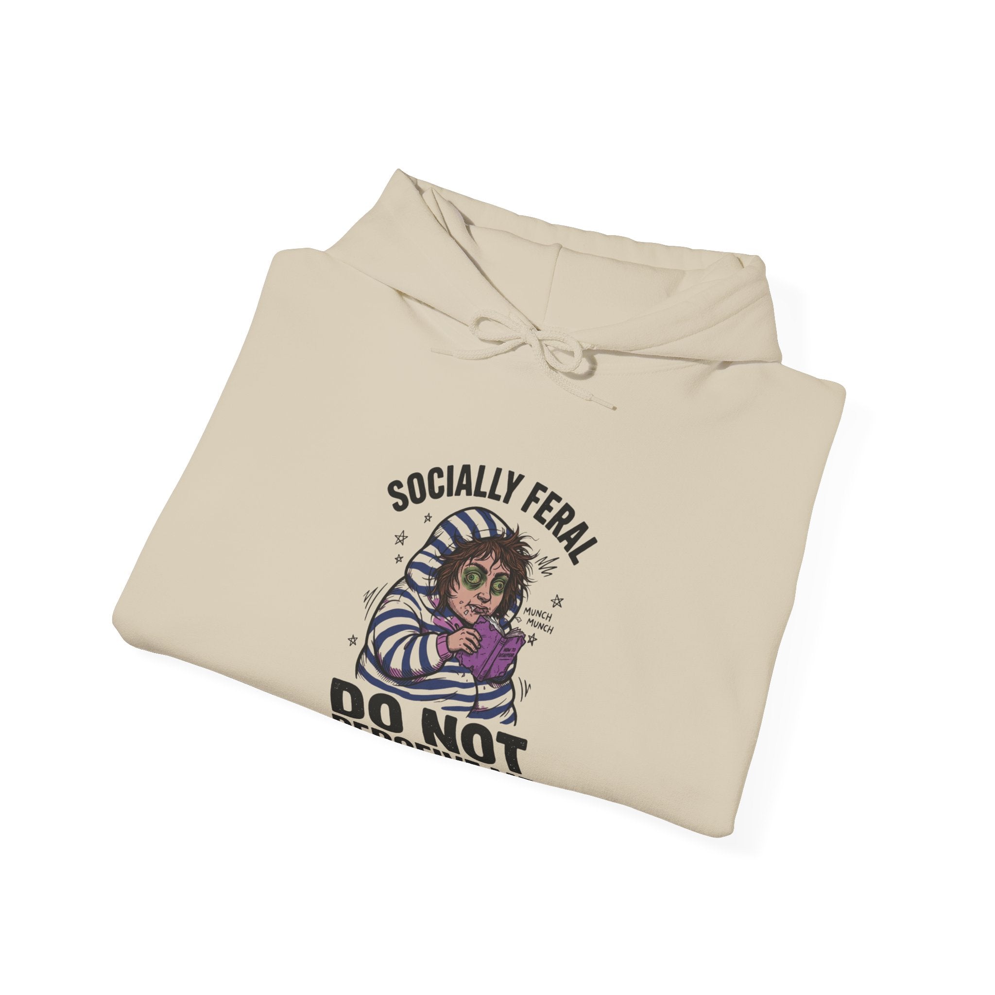 Socially Feral Cat Hoodie | Feral Era, Vintage Mascot Distressed Lettering